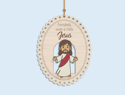 Jesus Easter Ornament SVG Bundle He Is Risen for Glowforge and xTool