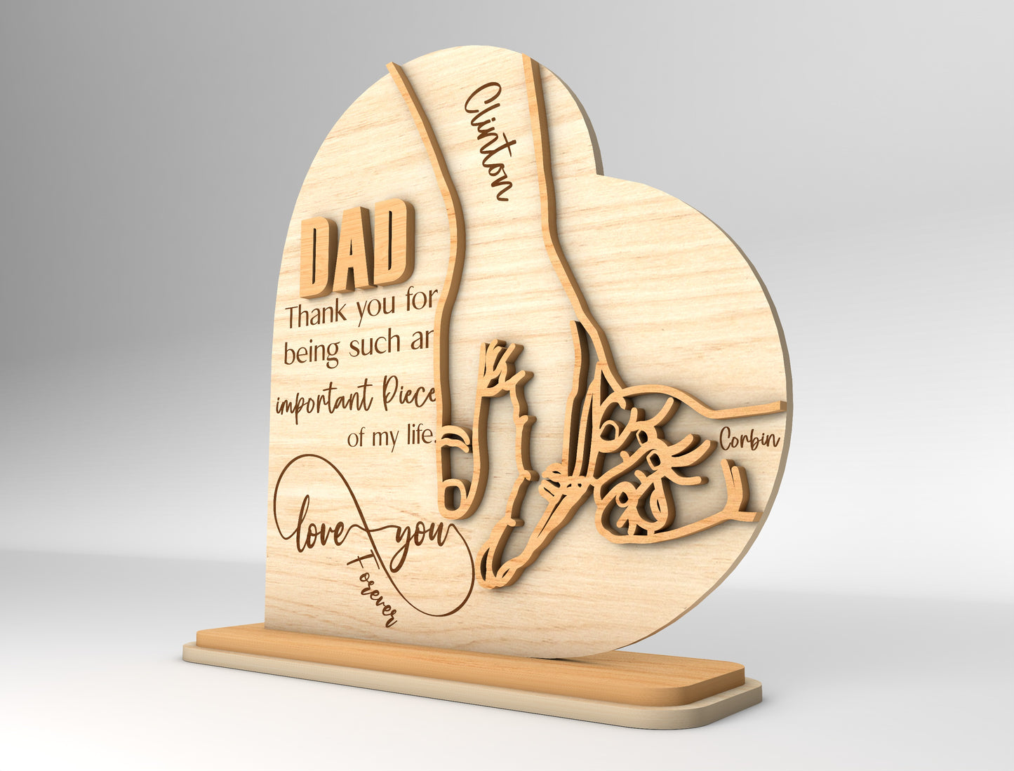 Dad Tabletop Sign SVG Laser Cut File for xTool and LightBurn