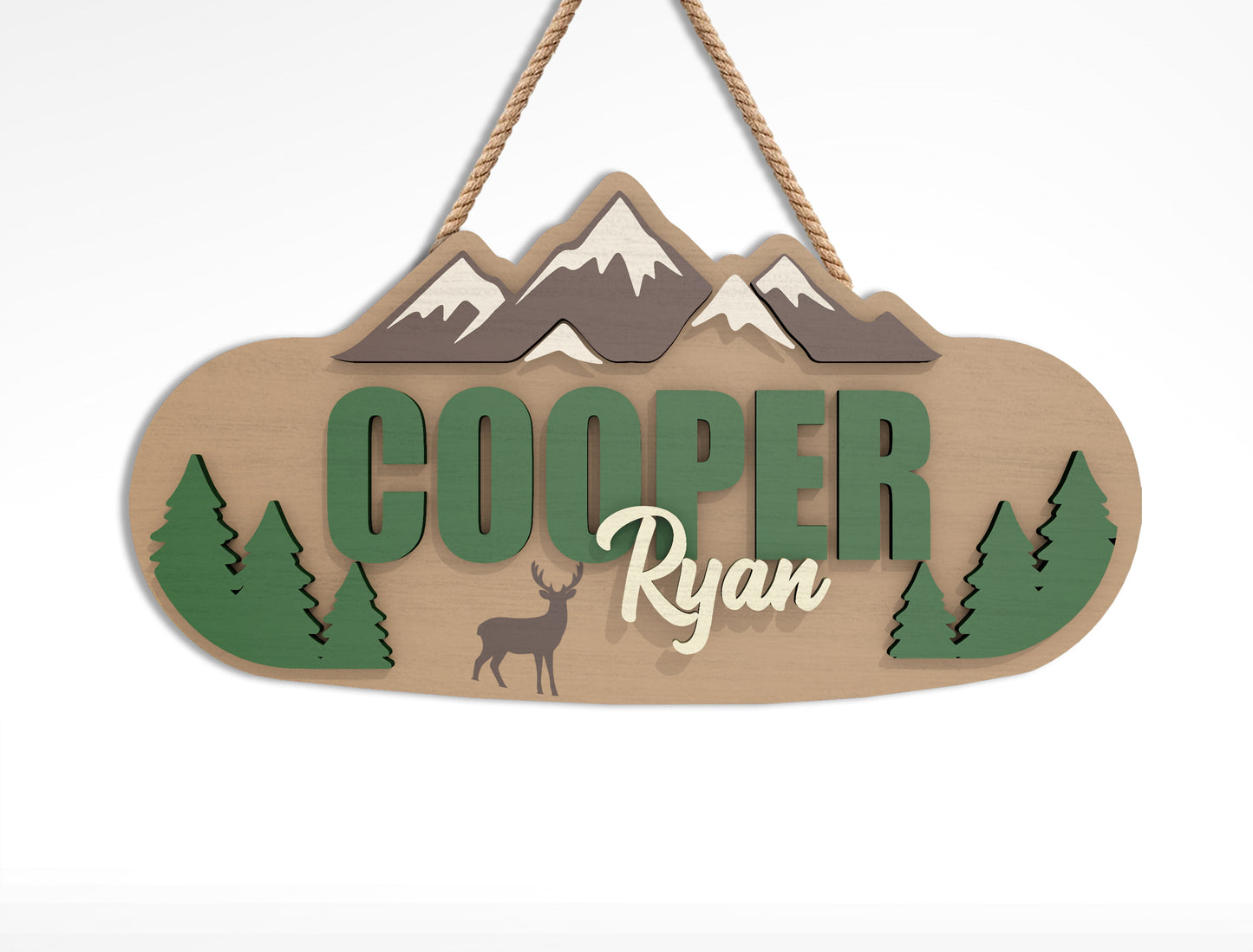 Nursery Name Sign SVG Bundle – Kids Room Decor for Glowforge and xTool