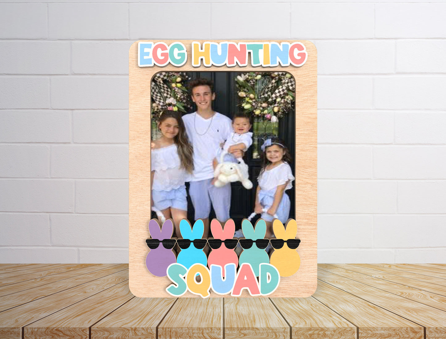 Egg Hunting Squad Photo Frame SVG Bundle for Glowforge and xTool