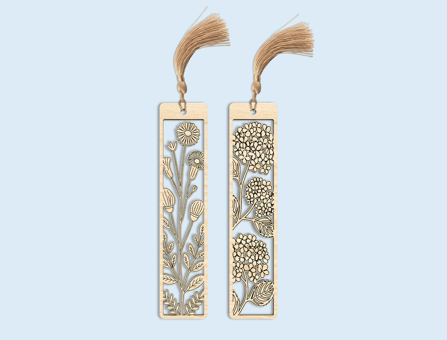 Floral Teacher Bookmark SVG Bundle Laser Cut File for Glowforge and xTool