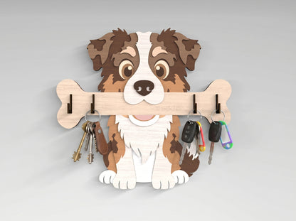 Dog Breed Key Holder SVG Bundle for Glowforge and LightBurn