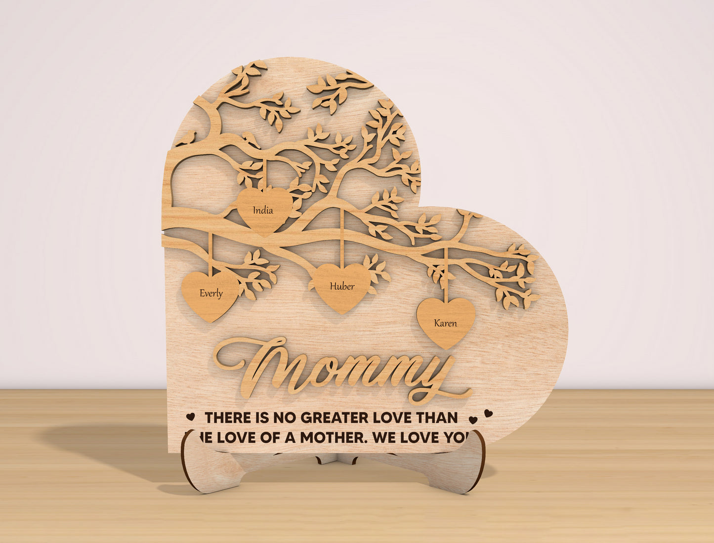 Mom Tree Heart Sign SVG Bundle Mommy Quote for xTool and LightBurn