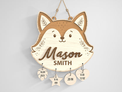 Safari Nursery Name Sign SVG File for Glowforge and xTool