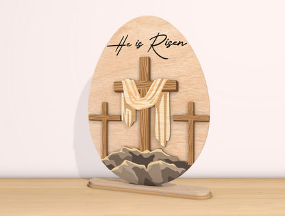 He Is Risen SVG Bundle Christian Cross Matthew Easter for LightBurn and xTool