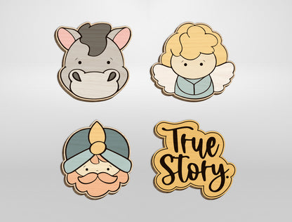 Christian Stud Earrings SVG Bundle Nativity Bible Icons 23 Designs for Glowforge