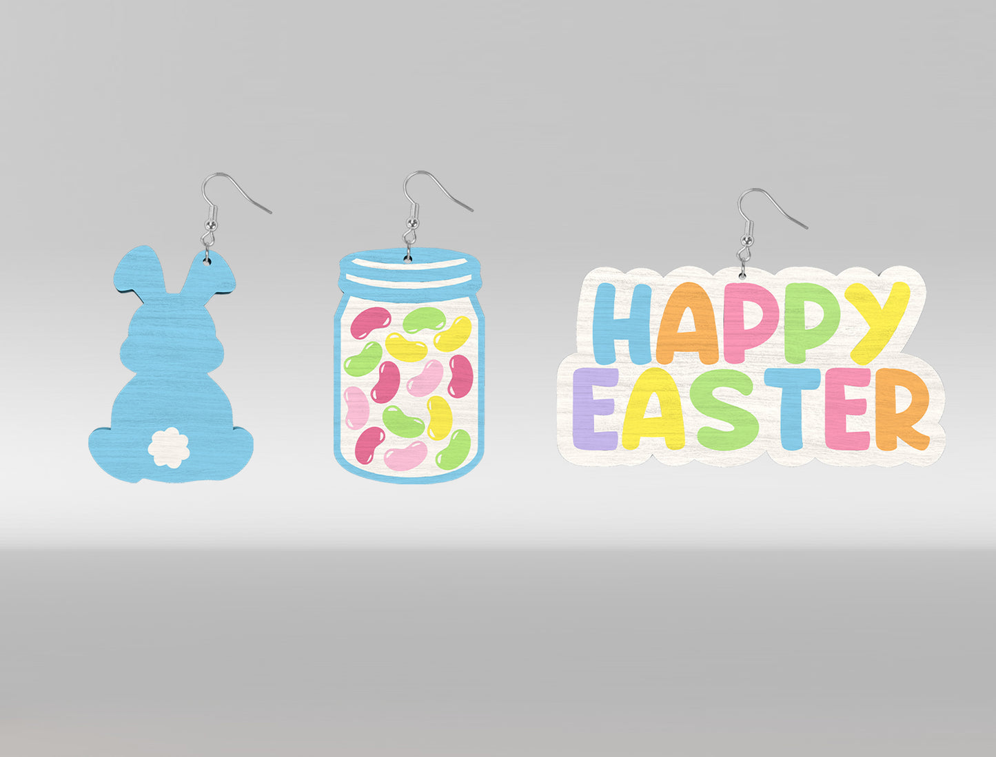 Easter Day Earrings SVG Set 19 Cute Spring Jewelry for Glowforge and xTool