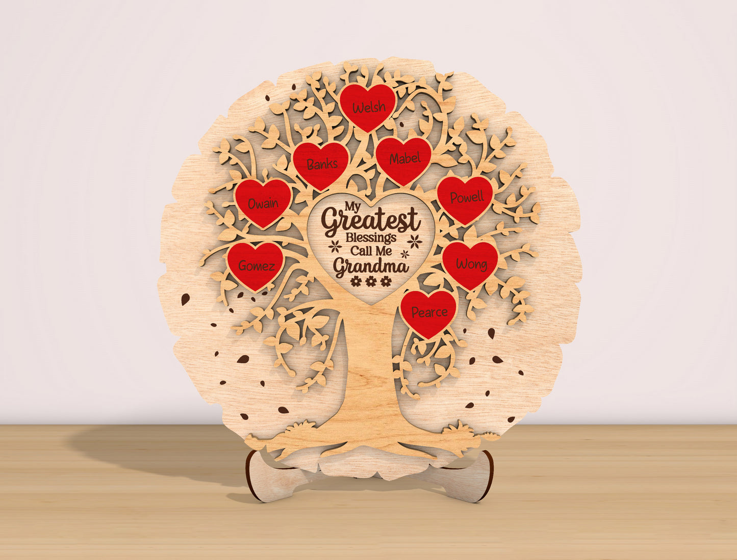 Grandma Family Tree SVG My Greatest Blessings for Glowforge and xTool