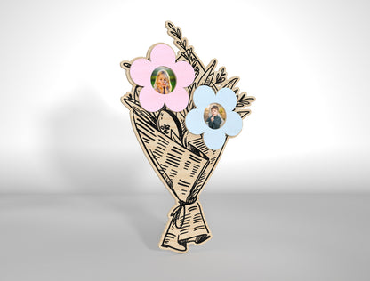 Mother's Day Flower Photo Frame SVG Bouquet for LightBurn and xTool
