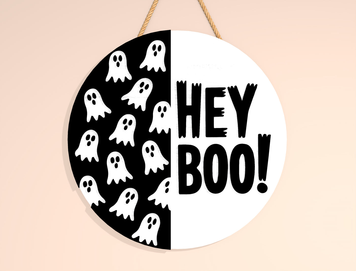 Halloween Round Door Hanger SVG Bundle for Glowforge xTool LightBurn 6 Designs