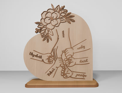 Engraved Mother Line Art Plaque SVG for Glowforge and xTool