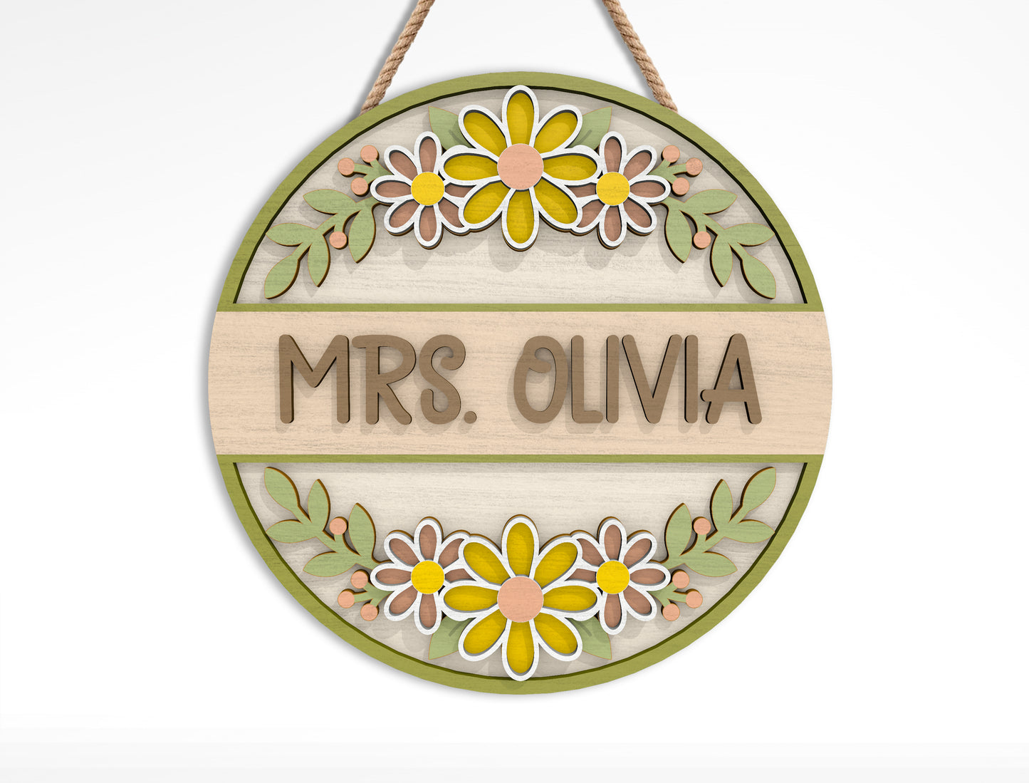 Personalized Teacher Sunflower Classroom Sign SVG Bundle Laser Cut File for Glowforge