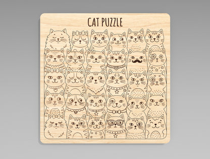 Animal Puzzle Board SVG Bundle for Glowforge xTool LightBurn Kids Educational Puzzle