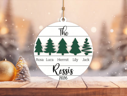 Personalized Family Christmas Tree Ornament SVG Laser Cut Fi 6