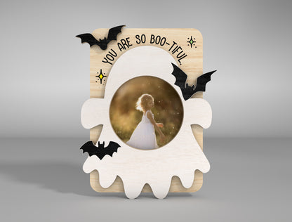 Halloween Fridge Magnet SVG Bundle for LightBurn Glowforge xTool Ghost Photo Frame 4 Designs