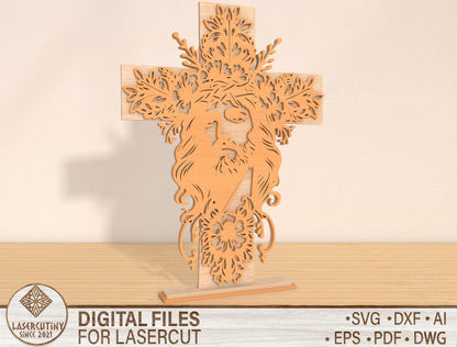 Jesus Cross SVG Bundle Christian Crucifix Easter for LightBurn and xTool
