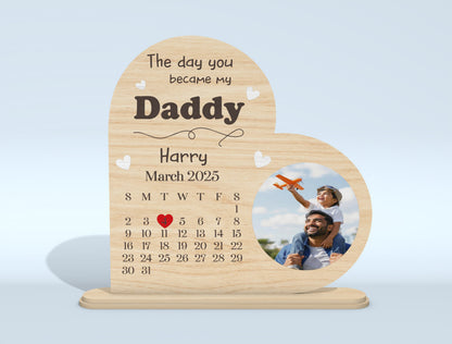 Personalized Heart Shaped Dad Photo Frame SVG Laser Cut File for LightBurn and xTool
