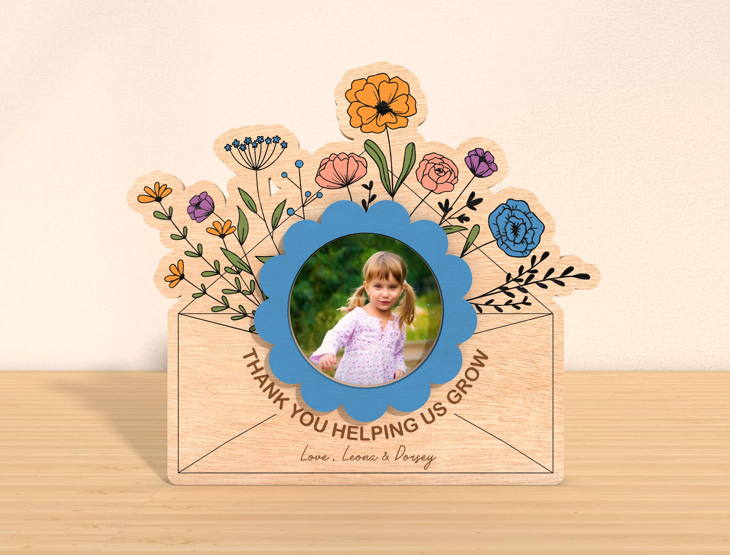 Mom Photo Frame Stand SVG Bundle Floral for xTool and LightBurn