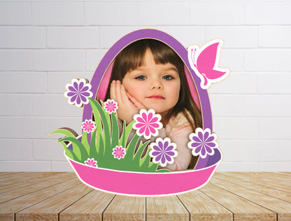 Easter Bunny Photo Frame SVG Kids Easter Photo Stand for Glowforge