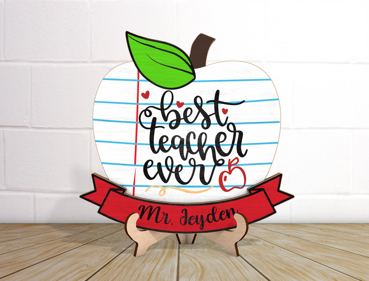 Personalized Teacher Tabletop Sign SVG Bundle Laser Cut File for Glowforge and LightBurn