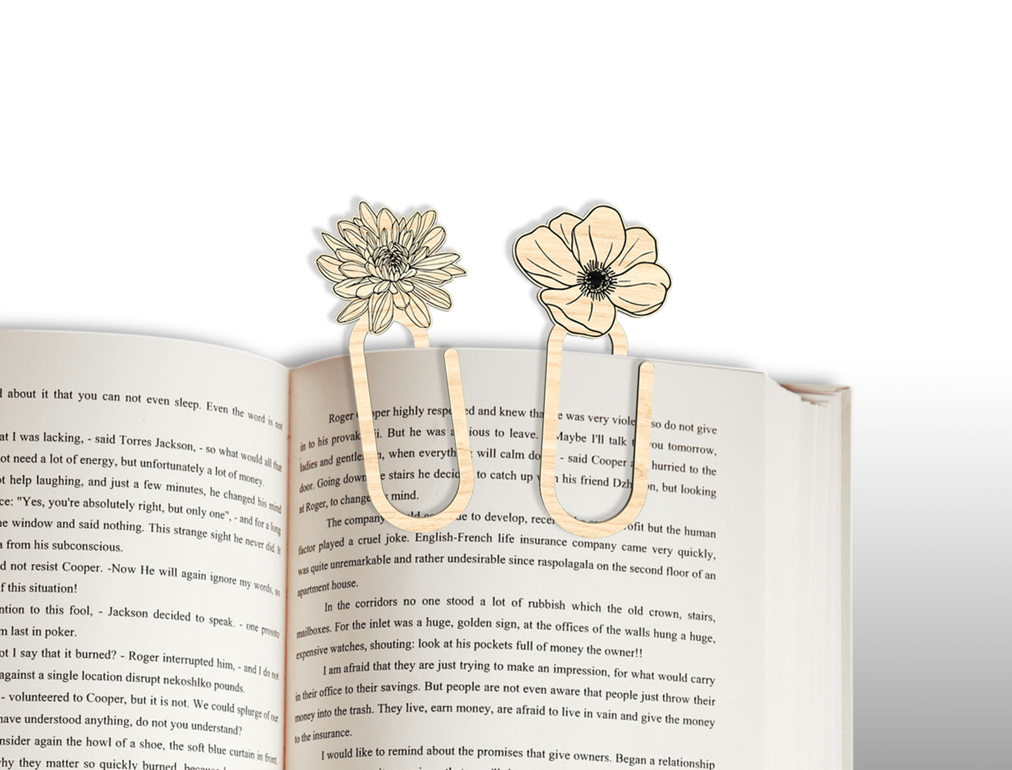 Floral Bookmark Paperclip SVG Bundle Laser Cut File for LightBurn and Glowforge