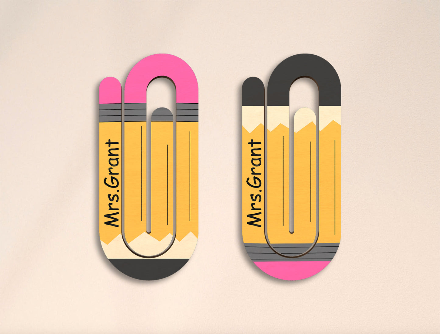 Teacher Paper Clip SVG Bundle Laser Cut File for xTool and Glowforge