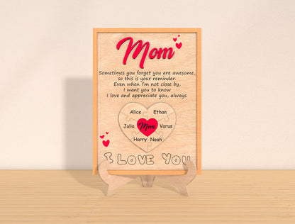 Mom Heart Quote Sign SVG Sometimes You Forget for LightBurn and xTool
