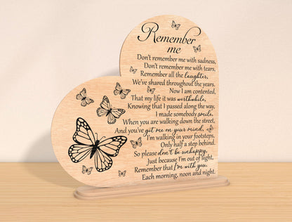 Remember Me Memorial SVG Laser Cut File for Glowforge