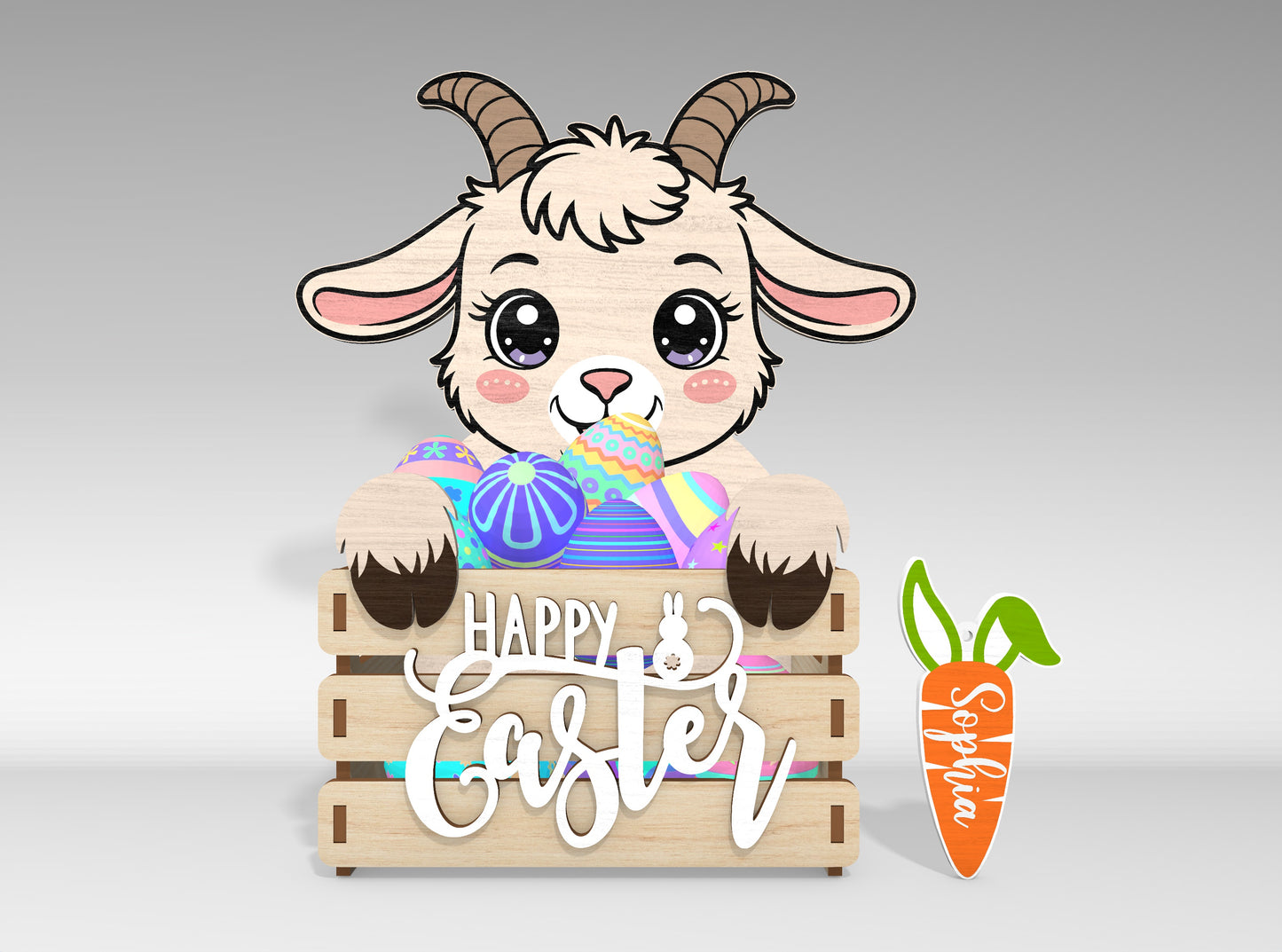 Easter Animal Basket Holder SVG Bundle Wooden for LightBurn and xTool