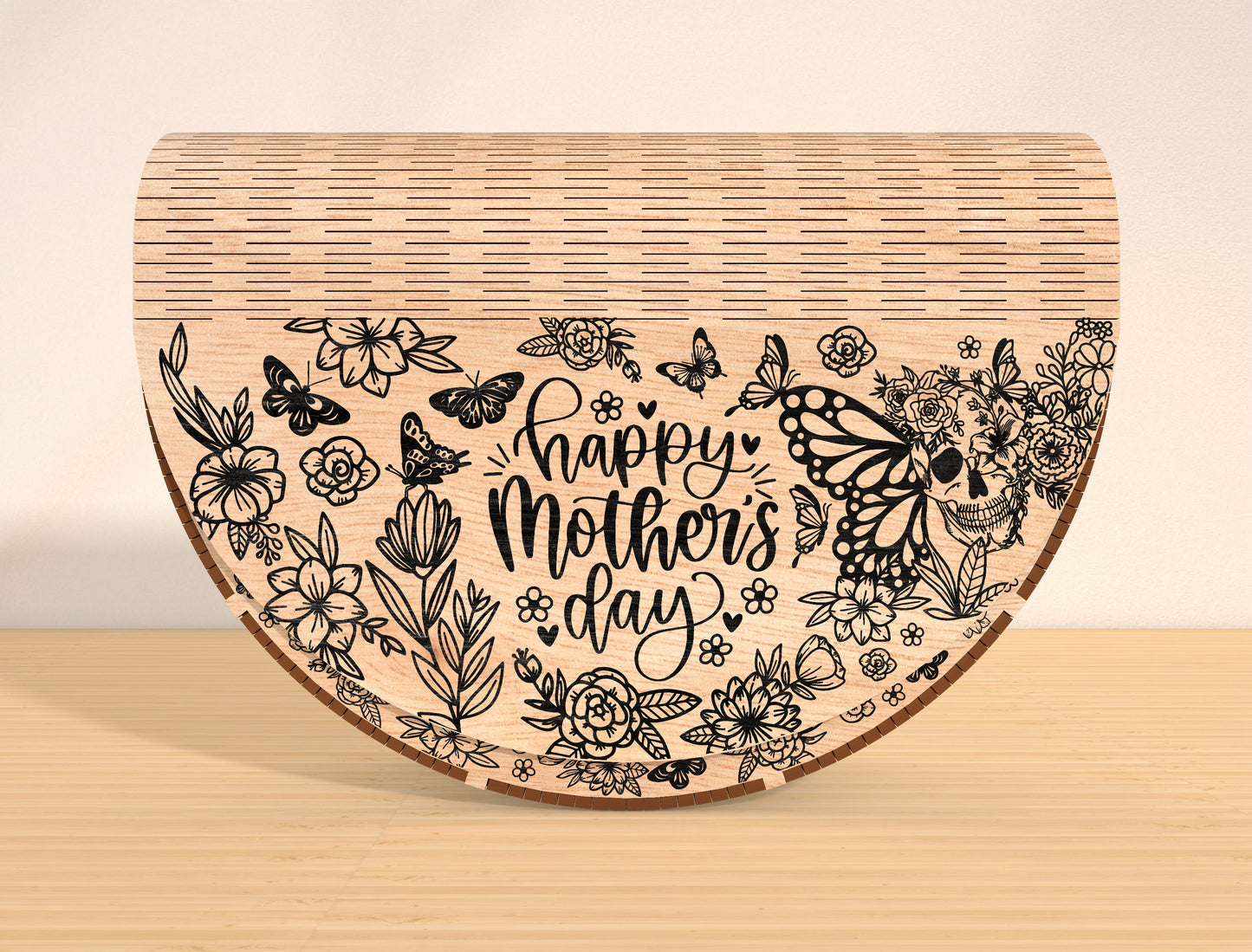 Mother's Day Floral Wooden Chest SVG Bundle for Glowforge and xTool