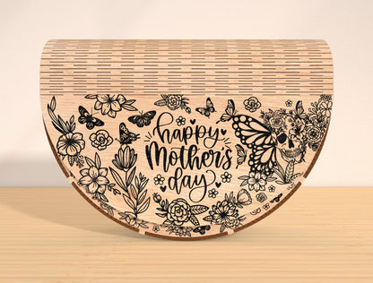 Mother's Day Floral Wooden Chest SVG Bundle for Glowforge and xTool