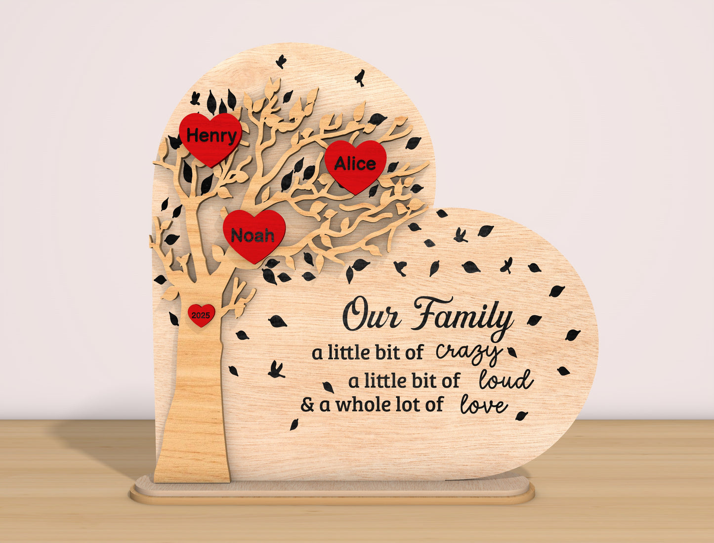 Family Tree Heart Sign SVG Bundle Our Family Quote for LightBurn