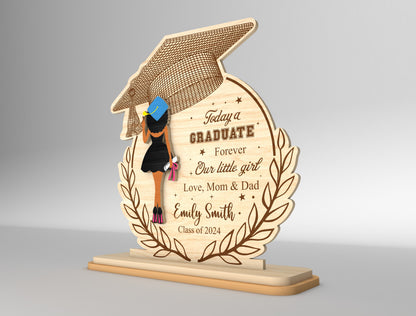 Personalized Graduation Girl Sign SVG for Glowforge and LightBurn