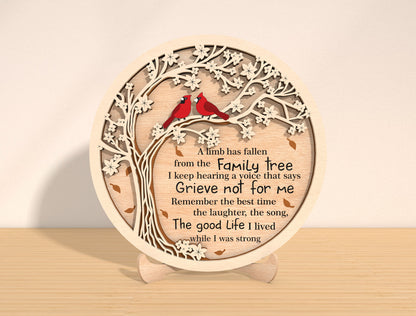 Blossom Tree Cardinal Memorial SVG Laser Cut File for xTool