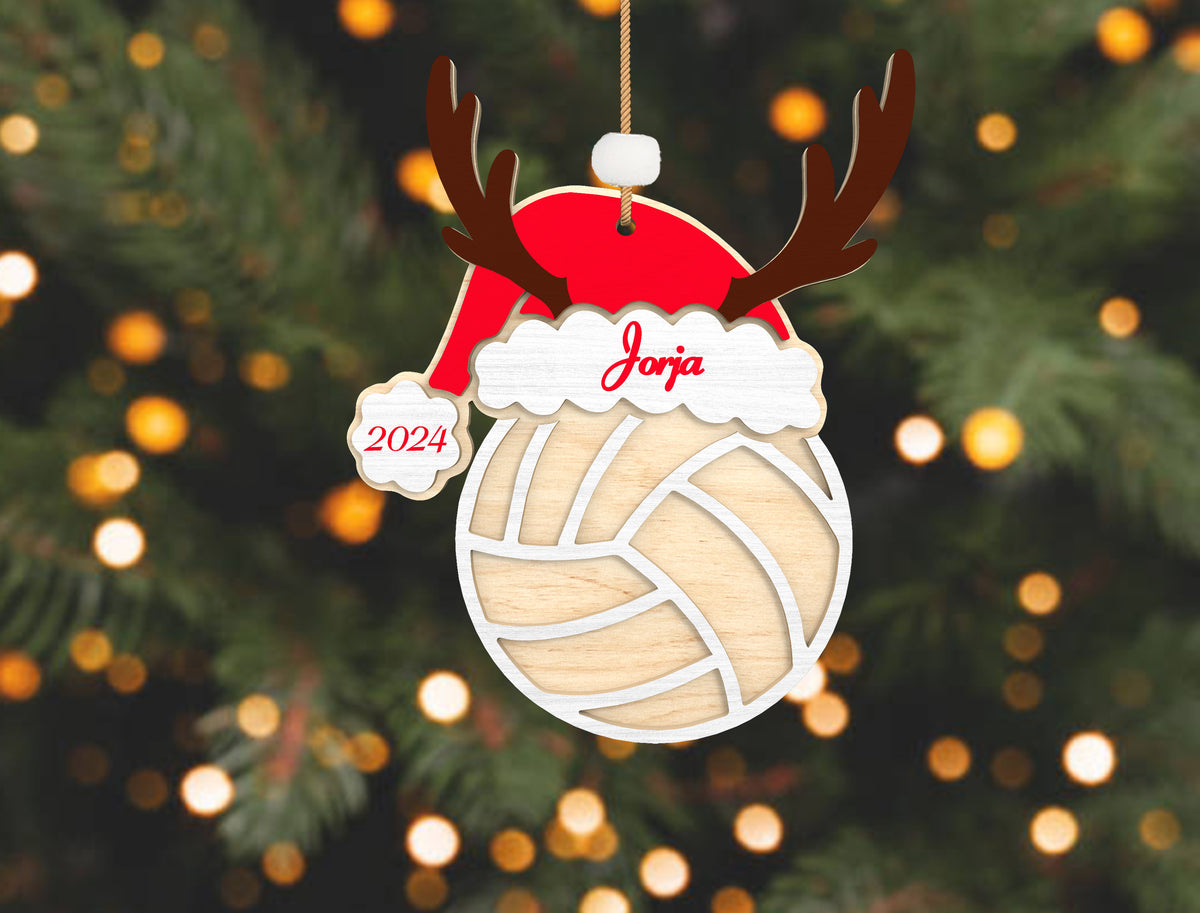 Personalized Sports Christmas Ornament SVG Laser Cut File