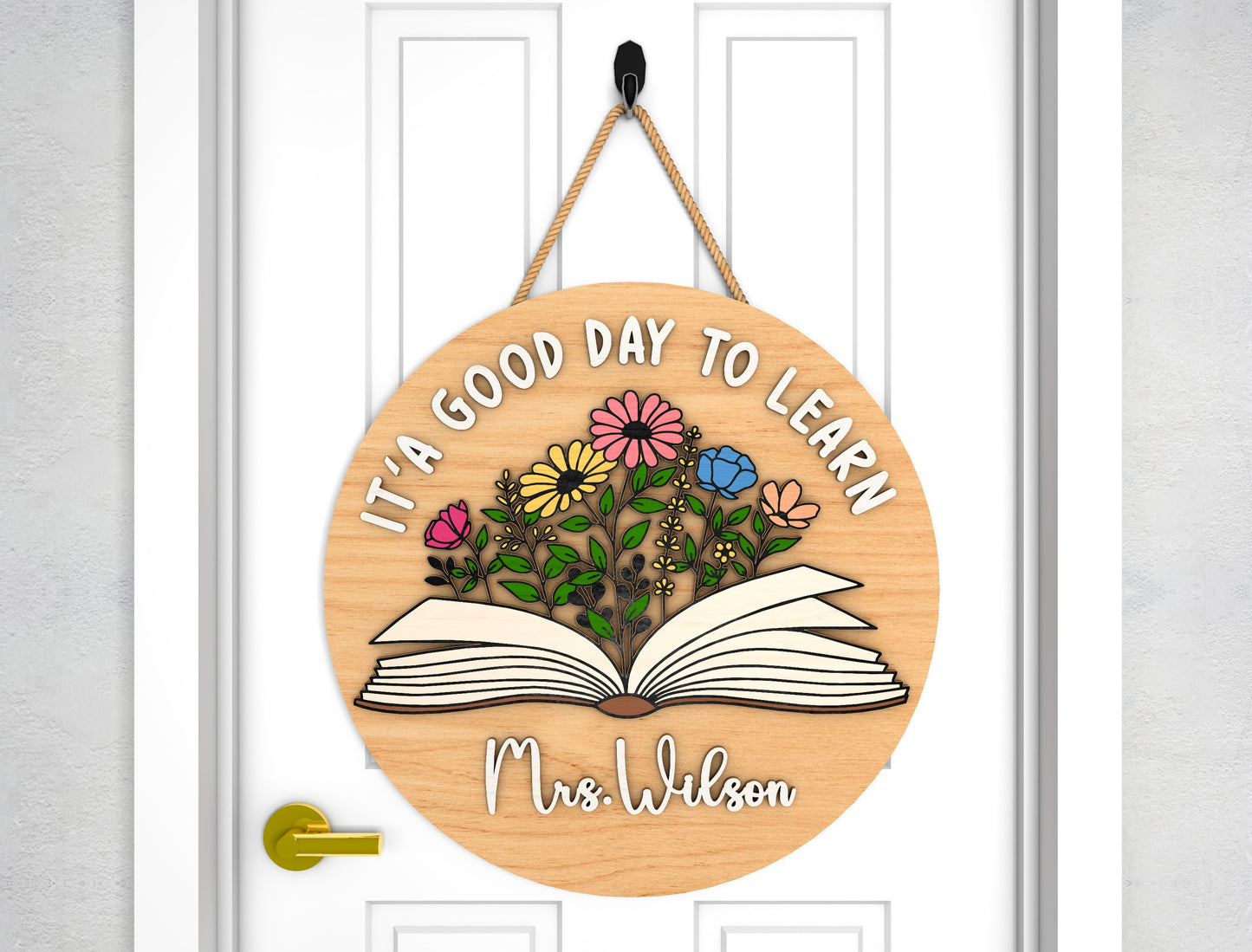 Classroom Round Sign SVG Bundle for Glowforge and LightBurn