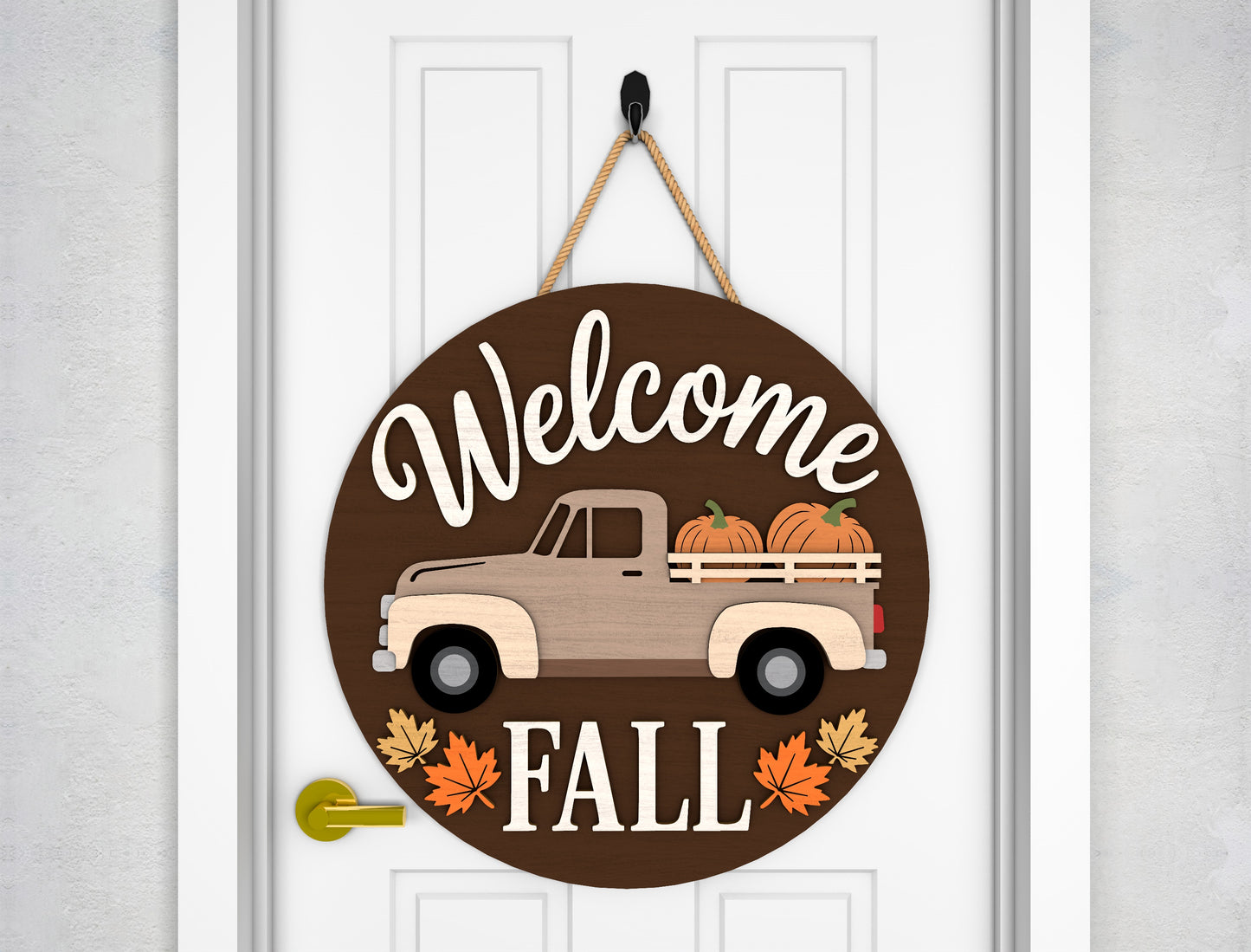 Fall Scarecrow and Truck Door Hanger SVG Bundle for Glowforge xTool LightBurn 6 Designs