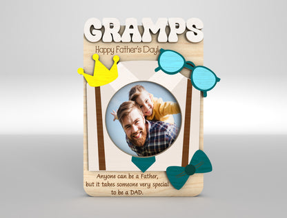 "Grillly The Flippin Best" Dad BBQ Photo Frame SVG Laser Cut File for xTool and LightBurn
