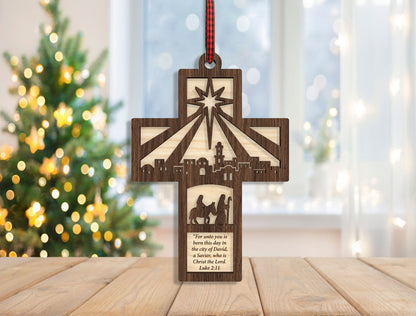 Christian Nativity Ornament SVG Bundle Christmas Laser Cut Files