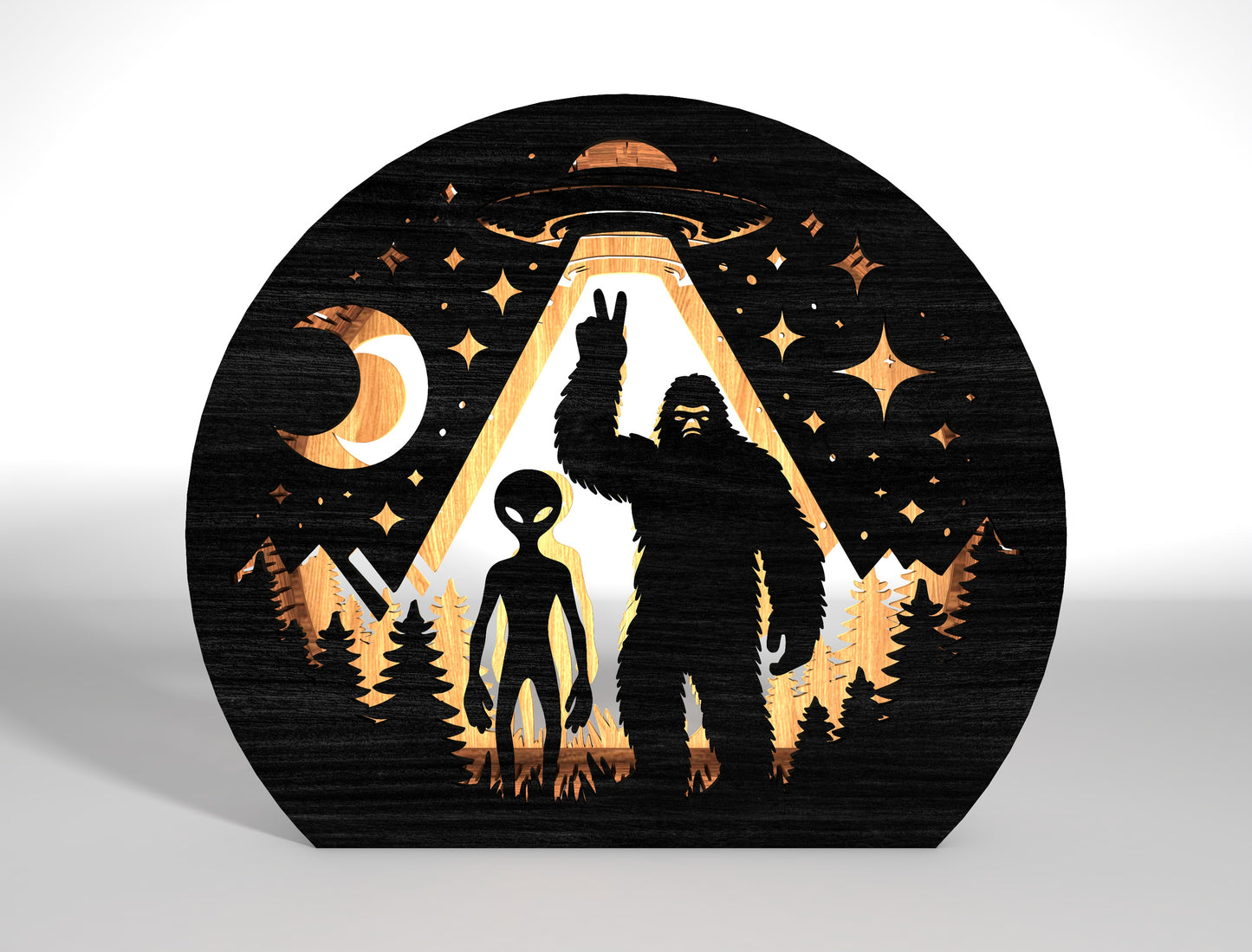 Bigfoot Sasquatch Walking SVG Bundle 9 Designs for LightBurn Glowforge xTool