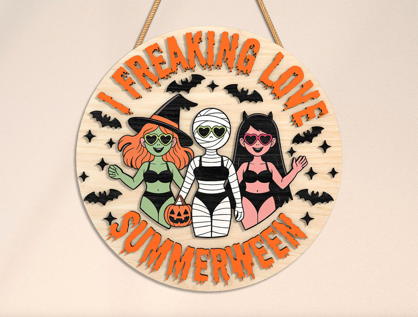 Sexy Ghost Door Sign SVG Bundle for Glowforge xTool LightBurn 6 Designs
