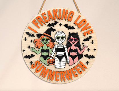 Sexy Ghost Door Sign SVG Bundle for Glowforge xTool LightBurn 6 Designs