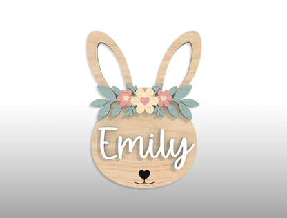 Personalized Easter Bunny Name Tag SVG 18 Designs for Glowforge and xTool
