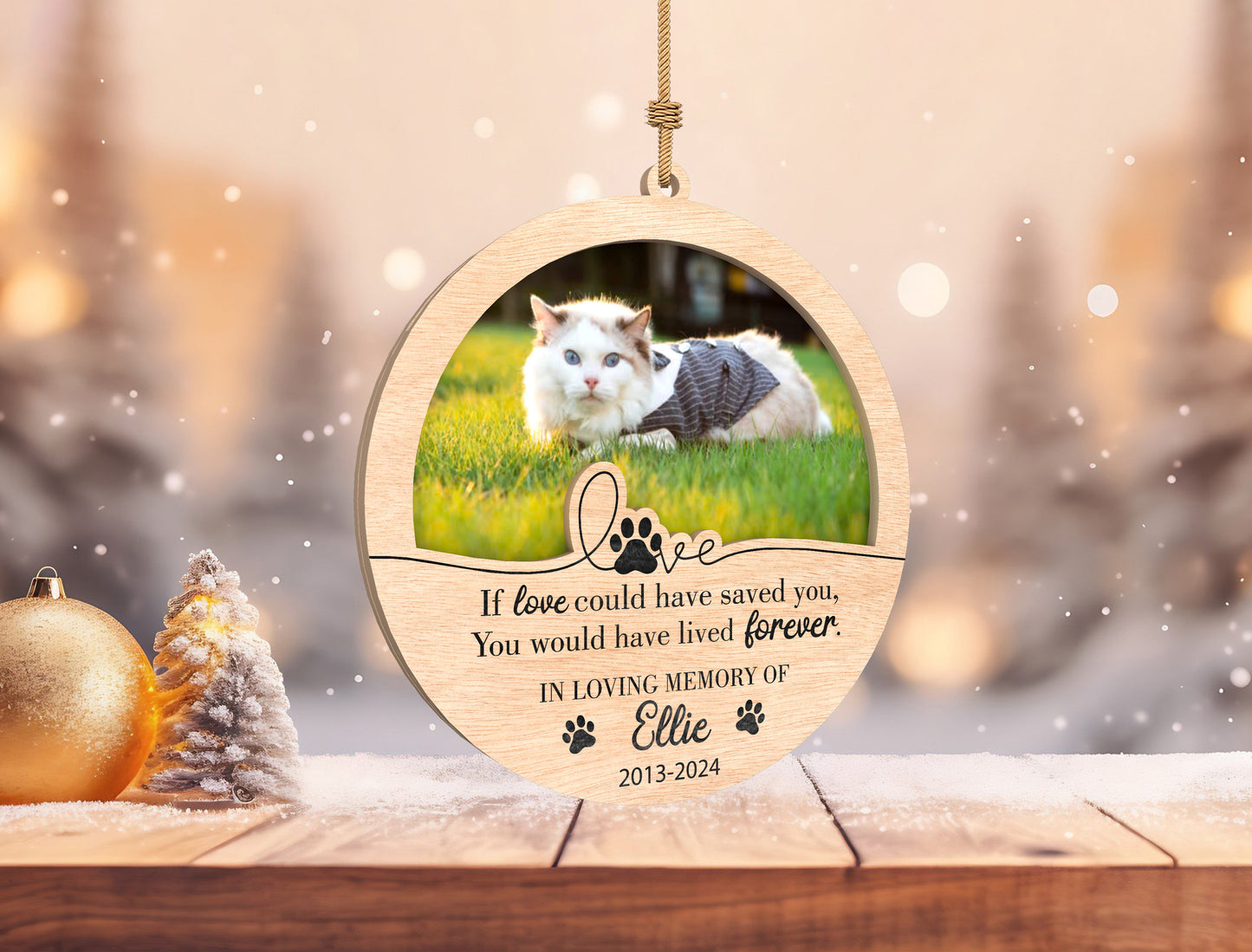 Pet Photo Memorial Ornament SVG for Glowforge and LightBurn