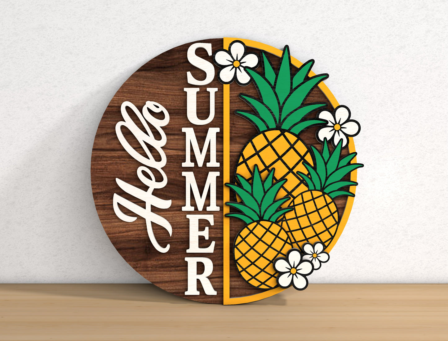 Tropical Fruit Summer Door Hanger SVG Bundle for Glowforge Users