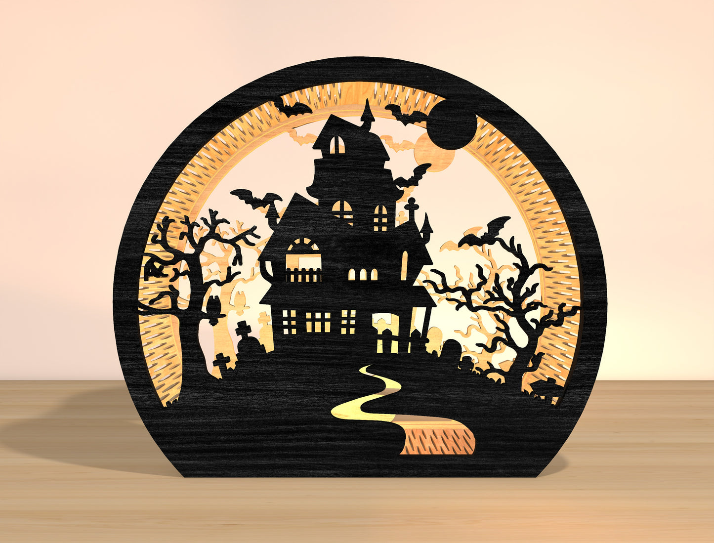 Haunted House Halloween Lantern SVG Bundle for Glowforge xTool LightBurn
