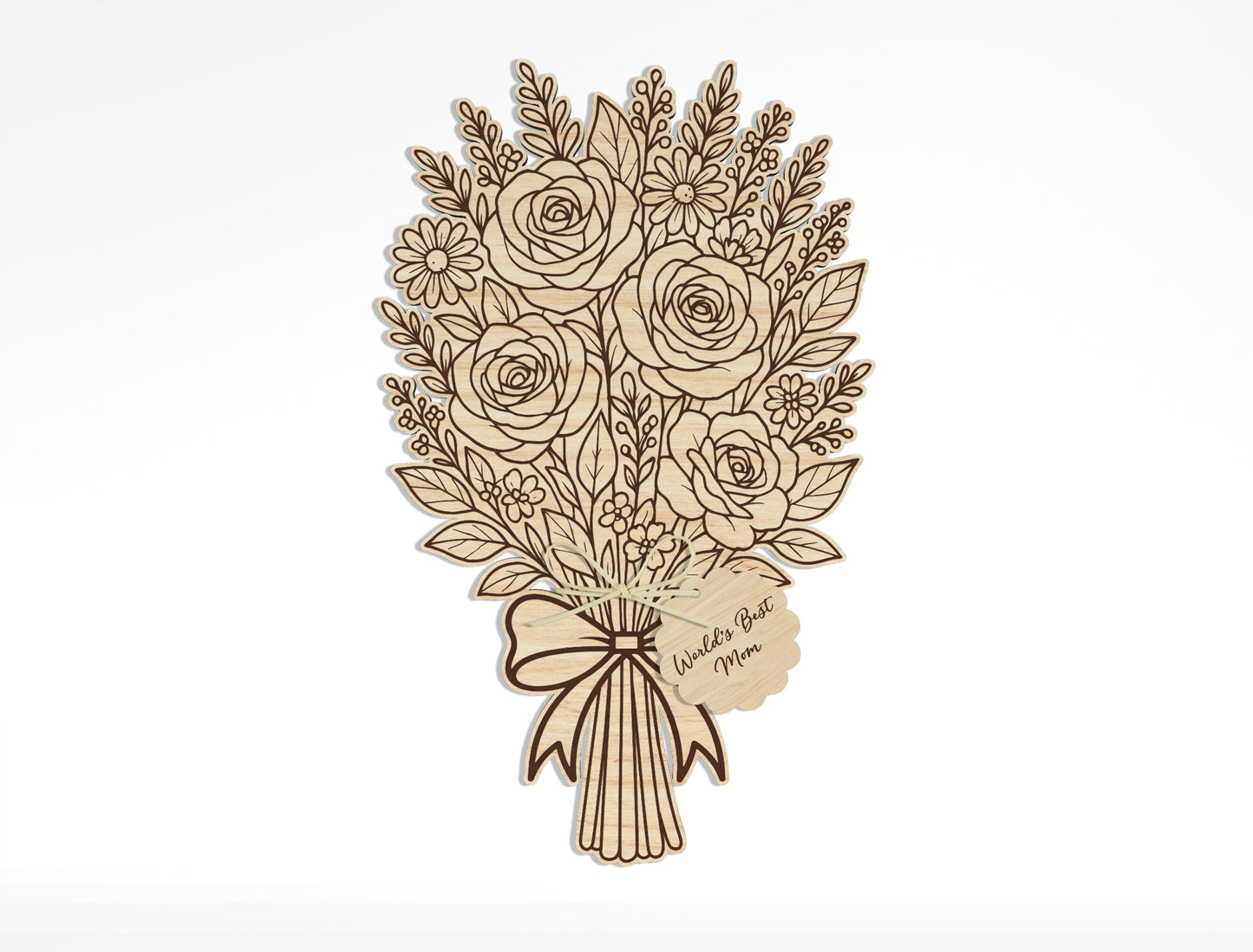 Floral Bouquet Engraving SVG Bundle Hand Drawn for Glowforge