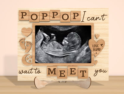 Pregnancy Ultrasound Photo Frame SVG Bundle Laser Cut File | 6 Daddy Title Designs | Baby Announcement Decor | Glowforge, xTool, LightBurn, etc.
