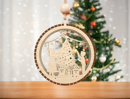 Layered 3D Christmas Shadow Box Ornament SVG Bundle 5