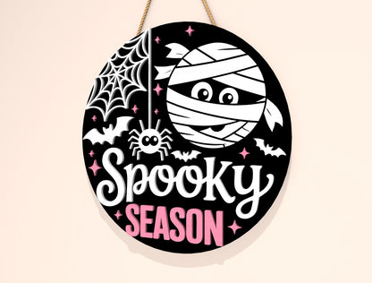 Spooky Season Ghost Door Hanger SVG Set for Glowforge xTool LightBurn 2 Designs